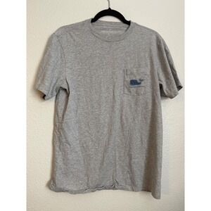 Vineyard Vines Mens Gray Whale Logo Short Sleeve Pocket T-Shirt Small RN134578